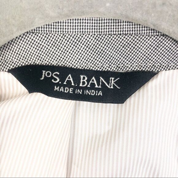 JOS A BANK | Gray Cotton & Wool Blend Blazer 42R - Picture 4 of 8
